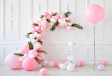 Laden Sie das Bild in den Galerie-Viewer, Fox Rolled Pink Balloons Children Birthday Vinyl Backdrop-Foxbackdrop