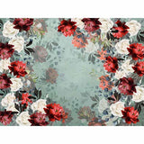 Laden Sie das Bild in den Galerie-Viewer, Fox Rolled White Red Flowers Vinyl Backdrop for Photography-Foxbackdrop