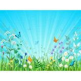 Laden Sie das Bild in den Galerie-Viewer, Fox Rolled Spring Grass Butterfly Vinyl Photo Backdrop-Foxbackdrop