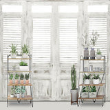 Laden Sie das Bild in den Galerie-Viewer, Fox Rolled Plants White Door Vinyl Spring Backdrop-Foxbackdrop