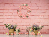 Laden Sie das Bild in den Galerie-Viewer, Fox Rolled Spring Pink Flowers Children Vinyl Backdrop Designed by Jia Chen-Foxbackdrop