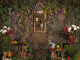 Laden Sie das Bild in den Galerie-Viewer, Fox Rolled Spring Flowers Retro Vinyl Photo Backdrop Designed by Jia Chen-Foxbackdrop