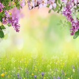 Laden Sie das Bild in den Galerie-Viewer, Fox Rolled Flowers Grass Vinyl Spring Photography Backdrop-Foxbackdrop