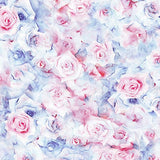 Laden Sie das Bild in den Galerie-Viewer, Fox Watercolor Pink Blue Flowers Vinyl Backdrop-Foxbackdrop