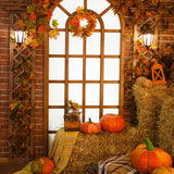 Laden Sie das Bild in den Galerie-Viewer, Fox Rolled Thanksgiving Pumkin Vinyl Photo Studio Backdrop-Foxbackdrop