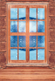 Laden Sie das Bild in den Galerie-Viewer, Fox Rolled Winter Wood Window Vinyl Backdrop-Foxbackdrop