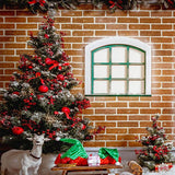 Laden Sie das Bild in den Galerie-Viewer, Fox Rolled Christmas Trees Party Vinyl Backdrops-Foxbackdrop