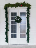 Laden Sie das Bild in den Galerie-Viewer, Fox Rolled Christmas Door Vinyl Photography Backdrop-Foxbackdrop