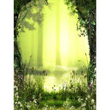 Laden Sie das Bild in den Galerie-Viewer, Fox Rolled Spring Green Jungle Vinyl Photography Backdrop-Foxbackdrop