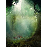 Laden Sie das Bild in den Galerie-Viewer, Fox Rolled Spring Jungle Trees Vinyl Photo Backdrops-Foxbackdrop