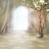 Laden Sie das Bild in den Galerie-Viewer, Fox Rolled Flower Tress Vinyl Spring Photography Backdrop-Foxbackdrop