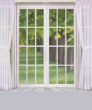 Laden Sie das Bild in den Galerie-Viewer, Fox Rolled White Curtain Window Vinyl Backdrop-Foxbackdrop