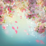 Laden Sie das Bild in den Galerie-Viewer, Fox Pink Flowers Falling Petals Vinyl Backdrop-Foxbackdrop