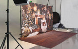 Laden Sie das Bild in den Galerie-Viewer, Fox Christmas+Fabric/Vinyl Dark Brown Backdrops combo set