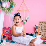 Laden Sie das Bild in den Galerie-Viewer, Fox White Tent Pink Children Birthday Vinyl Backdrop Design By Neiva-Foxbackdrop